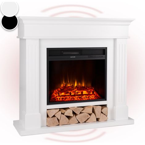 Klarstein Cheminée Electrique d'Intérieur, Chauffage Electrique de 1800W, Fausse Cheminée Decorative avec Effet Flamme en LED, Télécommande Inclus, Programmable, Minuterie, Thermostat Réglable (1/5)