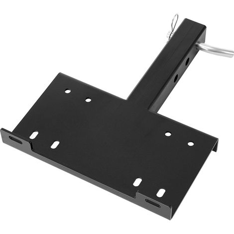 Support de treuil, capacité de charge de 6 803 kg (15 000 lb), support de treuil pour attelage de remorque avec récepteur de 50,8 mm, conception à 2 trous de fixation, acier revêtu de poudre, convient (1/5)