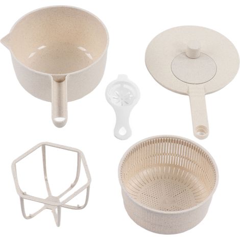 Centrifugeuse à Salade Compacte Sans BPA - Lave-Légumes Multifonction avec Poignée et Panier Égouttoir pour Cuisine (1/5)