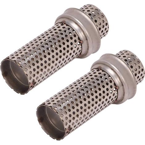 Compatible avec 2 types de silencieux d'échappement universels pour motos, réducteurs de bruit, silencieux et silencieux à mailles.
