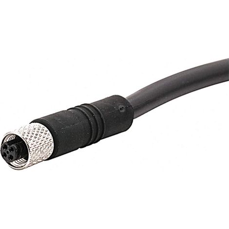 STEX24 M5 Sensorleitung PUR 4-polig Buchse gerade schleppkettenfähig A-Kodierung, Länge 3,0 Meter tiefschwarz RAL 9005, Kabel Außendurchmesser 3,5mm - 1 Stück