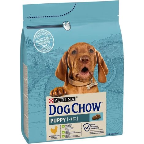 crocchette per cani purina "dog chow" cucciolo di tutte le taglie con pollo 2,5 kg