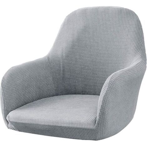 Housse de chaise extensible pour salle à manger, bureau (gris) (1/5)
