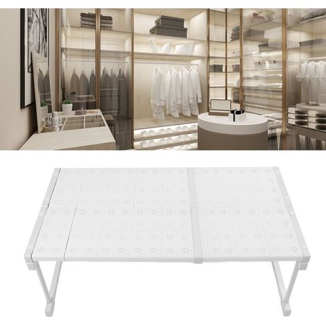 Étagère extensible en acier carbone pour cabinet - Ensemble 24 pièces - 48cm de large, extensible de 67 à 88cm - Organisateur de rangement sans montage pour cuisine et salle de bain (1/5)