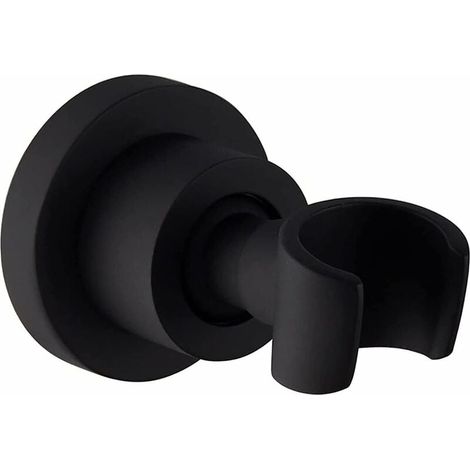 Support de Douche à Main Noir Support de Pommeau de Douche Acier Inoxydable Rotation à 360° Support de Tête de Douche Montage Mural (1/4)