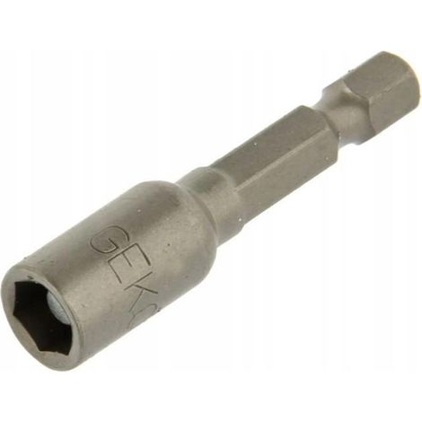 Geko Adaptateur magnétique argenté pour visseuse 7 mm 48 mm (1/3)