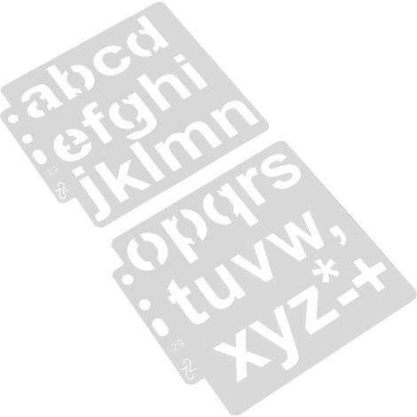 Pochoirs alphabets réutilisables pour scrapbooking, art journal et projets créatifs - 20 pièces (1/5)