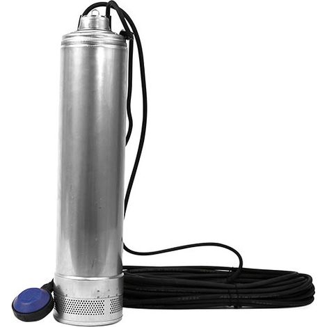 ELETTROPOMPA SOMMERSA MONOBLOCCO 5"" INOX IDROGO CON GALLEGGIANTE M40/10A HP 1,0