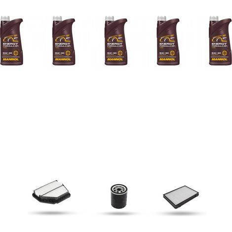 Kit tagliando 3 FILTRI e 5L OLIO compatibile con Chevrolet Captiva 2.4 100kw dal 2006 al 2011 (1/5)