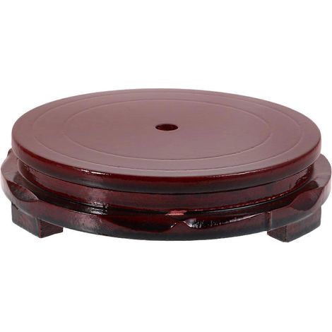 Socle rond en bois pour vase ou pot de fleurs, support en bois massif, présentoir pour théière, support pour pot de fleurs pour la maison (1/4)