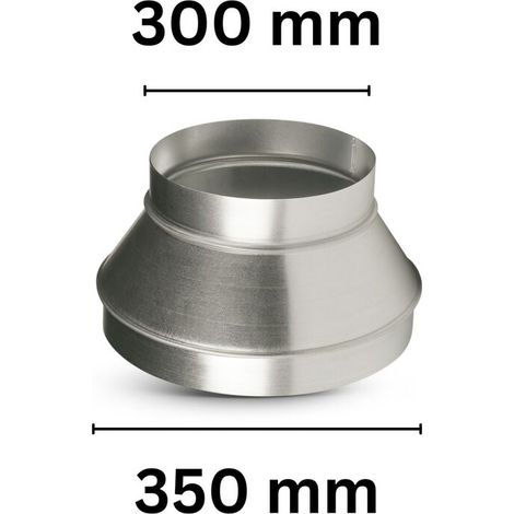 Reduzierstück 300  mm / 350 mm Metall – Lüftungsreduzierung Adapter