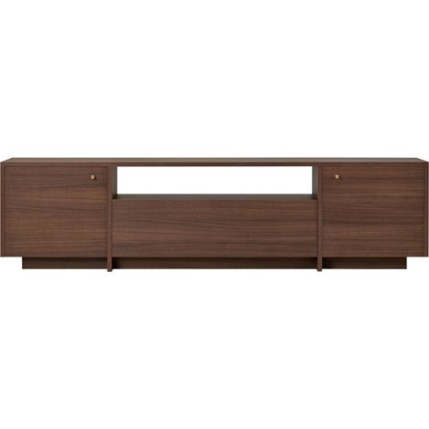 Meuble tv 3 portes en bois L180cm - Bois foncé - Hopa (1/5)