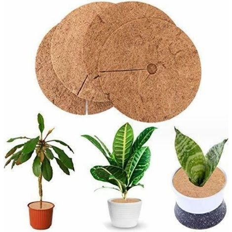 Tapis De Coco Plantes Disque de paillage - 6 Pièces - Protection Hivernale Coco (1/4)
