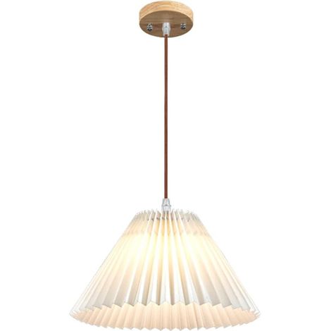 Suspension en tissu plissé, lampe suspendue pour éclairage de salle à manger, lampes à suspension rétro japonaises, douille E27, lampes suspendues au design minimaliste pour îlot de cuisine, chambre à (1/5)