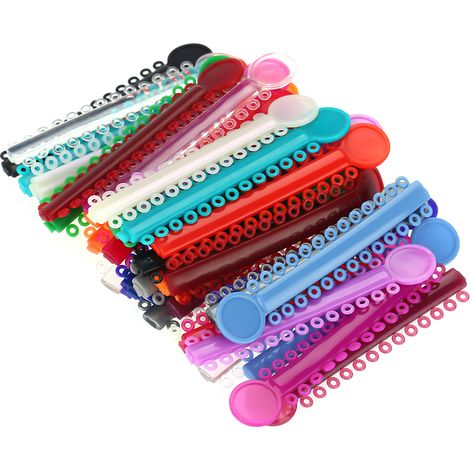 40 élastiques orthodontiques multicolores pour ligature dentaire, correcteur de dents, bagues de contention souples (1/5)
