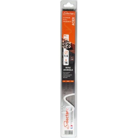 Baguettes soudure acier 4mm lot de 6 - longueur 350mm Selectarc