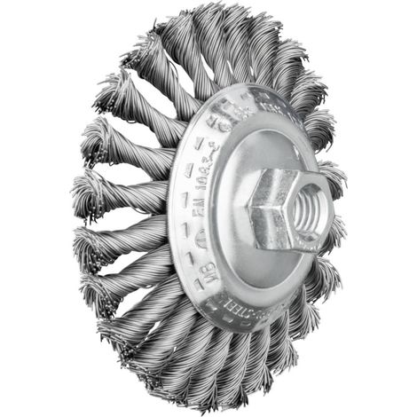 PFERD TOOLS Spazzola conica KBG Ø 115 x 15 mm M14 filo in acciaio Ø 0,50 per smerigliatrice angolare POS KBG 11515/M14 (1/5)