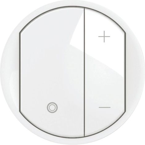 Legrand – Enjoliveur blanc pour variateur type poussoir – CB0061 – Pour ballast 1-10V avec neutre – Fixation à clipser en plastique thermoplastique