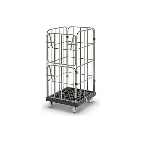 kaiserkraft  Rollcontainer  4 lati  con mezza ribalta  nero