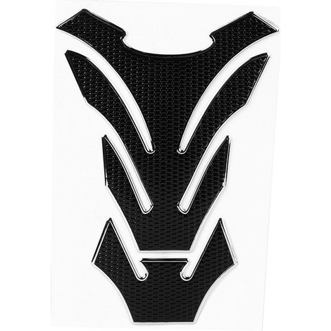 Moto réservoir essence carburant autocollant protecteur décoratif antidérapant pour Yamaha (Noir Argent) (1/5)