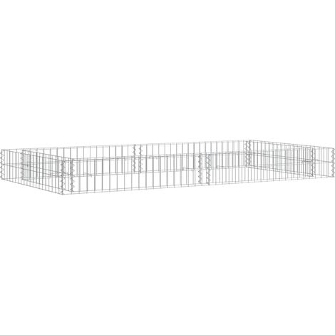 Potager surélevé en gabions, acier galvanisé, 200 x 100 x 20 cm (1/5)