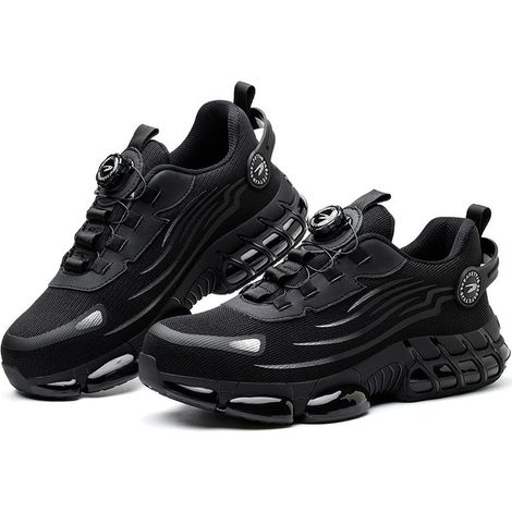 GDHZS-Chaussures de protection anti-crevaison à bout en acier pour hommes de grande taille avec boucle rotative, baskets confortables et antidérapantes -39 (1/5)