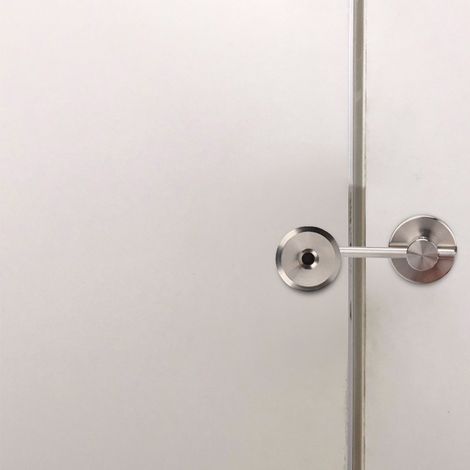 Serrure indicateur pour WC / Toilette publique avec voyant « Libre » / « Occupé » - Zinc et Stainless Steel 110x52mm (1/5)