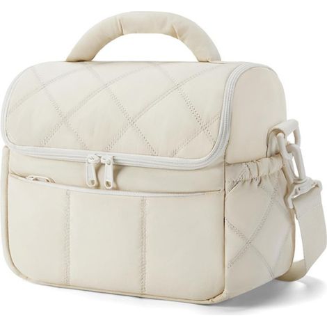 Sac à lunch isotherme pour femme, matelassé léger moelleux et imperméable. (1/5)