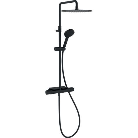 Colonne de douche thermostatique JACOB DELAFON Metro noir mat (1/5)