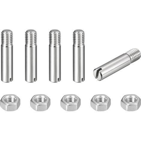 5Pcs Goujon Cylindrique À Fente M10 x 45mm Acier Inoxydable 304 (1/5)