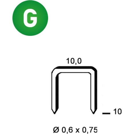 10 000 Agrafes Galvanisées Vf-10 - 10x10x0.6x0.75 mm - D-Work