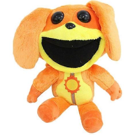 Poupée animal souriant effrayant Chat violet à grande bouche Jouets en peluche