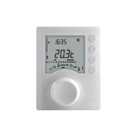 Delta Dore – Thermostat filaire 230V pour chaudière – Régulation hebdomadaire/journalière – Grand écran rétro-éclairé – 6053006