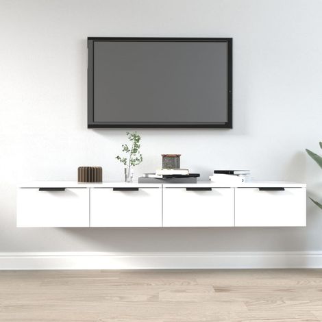 vidaXL Mobili Pensili 2 pz Bianchi 68x30x20 cm Legno Multistrato (1/5)