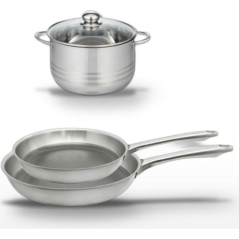 Lot de 2 poêles 24/28 cm et faitout 24 cm Elo Relief Passion (1/5)