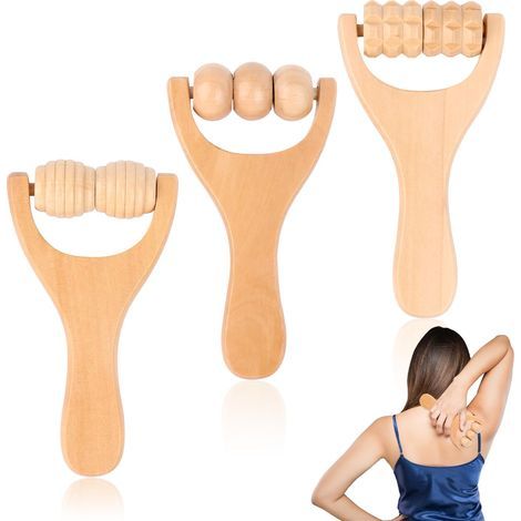 3 Pièces ouleaux de Massage des Mains, ouleau de Massage des Pieds, ouleau de Massage, Outils de Massage Manuel, Outil de Massage à Main ouleaux pou le dos, les jambes, le cou, les épaules (1/4)