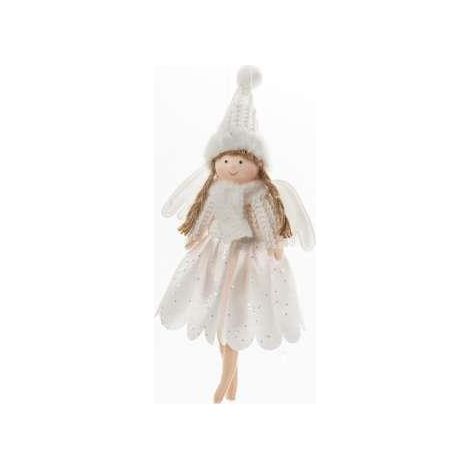 ARPIMEX Angioletto Natale Stoffa 19 Cm Bianco