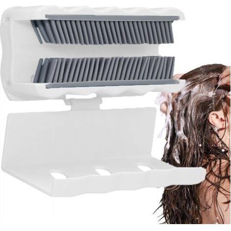 Collecteur de cheveux mural de douche réutilisable, attrape-cheveux de douche de rangement en silicone, attrape-cheveux amovible antidérapant, attrape-cheveux de douche de salle de bain (1/5)