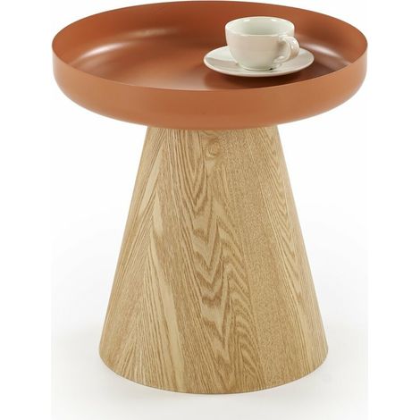 Mesa auxiliar Houston 1899, Canela, 42x0x0cm, Diámetro: 40, Metal, Redonda