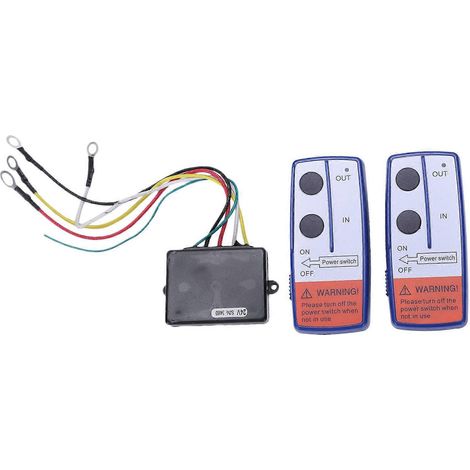 TÉLÉCOMMANDE SANS FIL POUR TREUIL, JEU À DOUBLE COMMANDE POUR VTT ET CAMION, 24 V, 24 VOLTS (1/5)