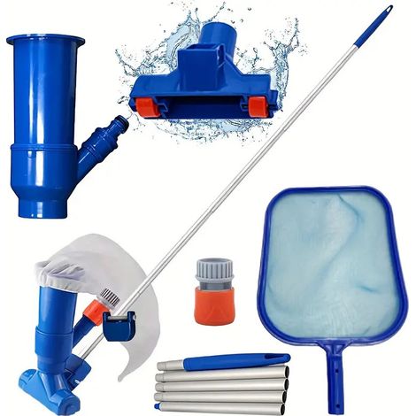 Cabezal de aspiradora para piscinas con cepillo inferior, cabezal de cepillo para limpieza de piscinas, herramienta de mantenimiento de piscinas de alta resistencia (1/4)