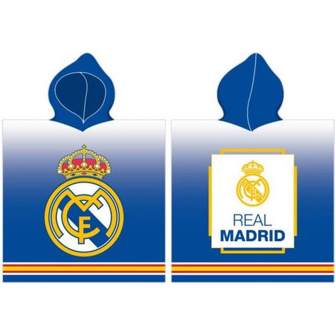 Poncho Real Madrid 100% coton, SERVIETTE PONCHO