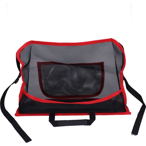 Filet de rangement universel pour voiture entre les sièges, pochette en mesh, organisateur de coffre, barrière pour enfants et animaux, rouge (1/5)