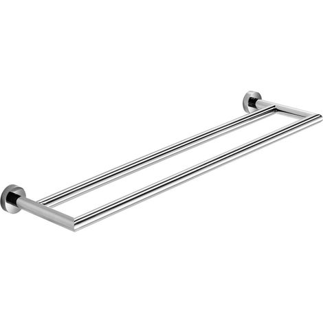 Lineabeta - Porta asciugamani doppio Baketo in ottone cromato (1/2)