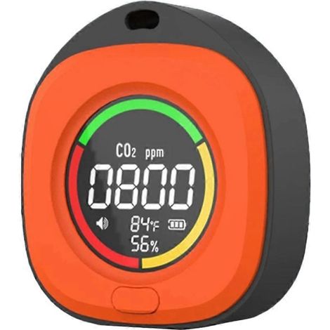K5C Mini-Kohlendioxiddetektor, CO-Tester, LED-Anzeige, USB Typ-C, Orange (1/5)