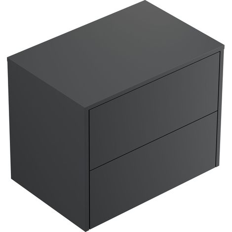 Design Nachttisch Concepto L 60cm hängend, 2 Pushauszüge Grafit