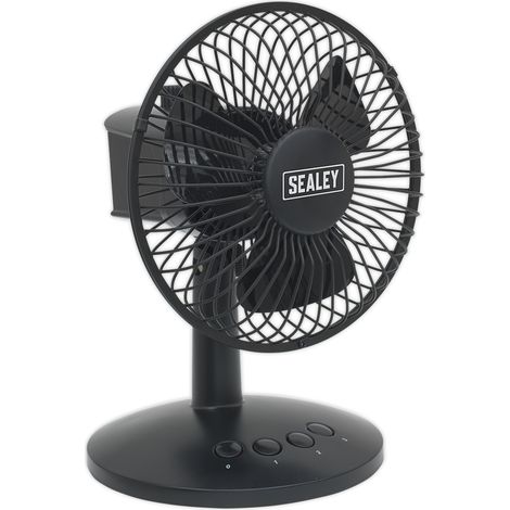 Sealey 3-Speed Oscillating USB Desk Fan 6"" SFF6USB (1/4)