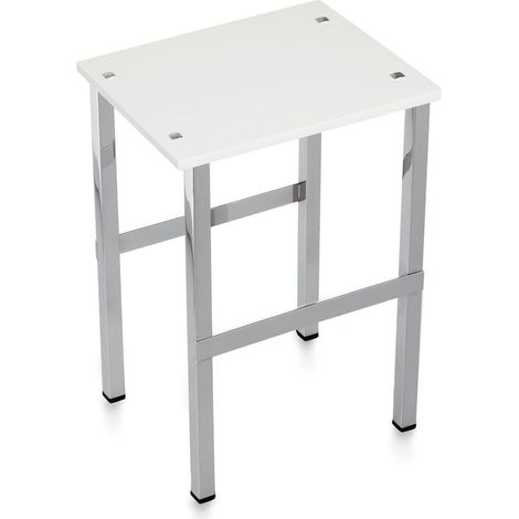 BELTRAN 2008 TABURETE Banqueta Cromo/Blanco Solid Surface - ref: 064-2008