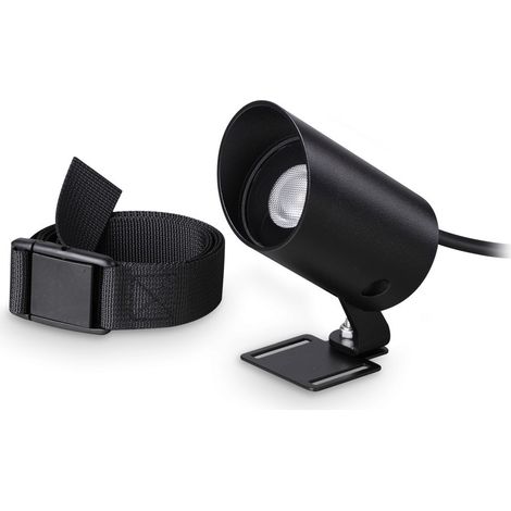 Ideal Lux KOALA Lampe d'affichage d'extérieur à LED 7 W avec sangle, noire, 3 000 K, IP65