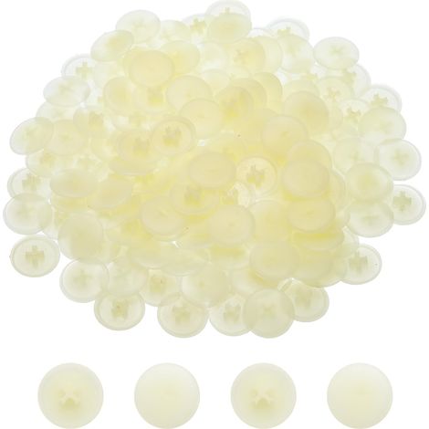 108 Pièces 17mm Cache-Écrou à Vis en Plastique Beige (1/5)